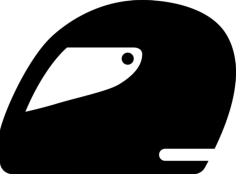 Motorcycle Helmet Silhouette Svg Vector, Free Vectors File